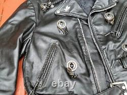 Vintage Schott NYC Sportswear Perfecto Biker Motorcycle Jacket Black Size 40