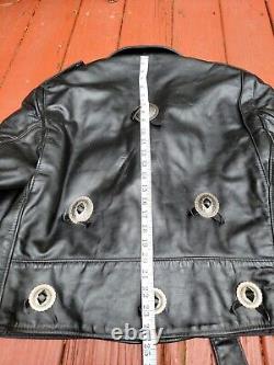 Vintage Schott NYC Sportswear Perfecto Biker Motorcycle Jacket Black Size 40