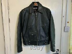 Vintage Schott Nyc Heavy Leather Perfecto Motorcycle Jacket Size M