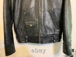 Vintage Schott Nyc Heavy Leather Perfecto Motorcycle Jacket Size M
