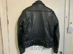 Vintage Schott Nyc Heavy Leather Perfecto Motorcycle Jacket Size M