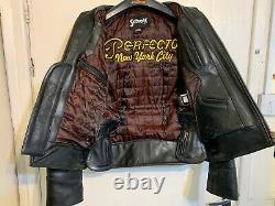 Vintage Schott Nyc Heavy Leather Perfecto Motorcycle Jacket Size M