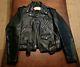 Vintage Schott Nyc Stiff Leather Motorcycle Biker Punk Jacket Size 42 Made USA