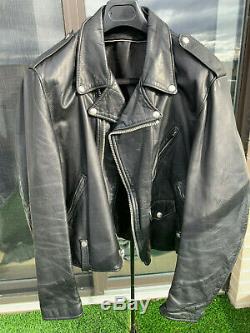 Vintage Schott Perfecto 125 Motorcycle Biker Leather Jacket Size 44
