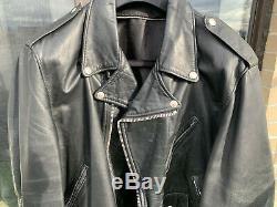 Vintage Schott Perfecto 125 Motorcycle Biker Leather Jacket Size 44