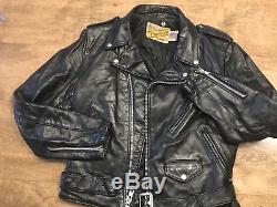 Vintage Schott Perfecto 618 Leather Jacket Size 38 Rocker Biker Jacket
