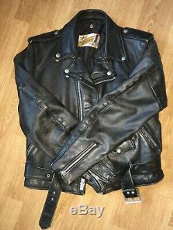 Vintage Schott Perfecto 618 Motorcycle Biker Leather Jacket Size 38