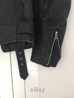 Vintage Schott Perfecto Black Leather Biker Motorcycle Jacket Made in USA Sze 38