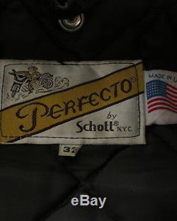 Vintage Schott Perfecto Jacket Mens Size 32 Black 618 Made in USA