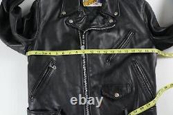 Vintage Schott Perfecto Leather Jacket Motorcycle 118 Steerhide Black Sz 38 USA