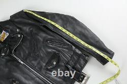 Vintage Schott Perfecto Leather Jacket Motorcycle 118 Steerhide Black Sz 38 USA