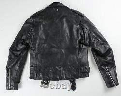 Vintage Schott Perfecto Leather Jacket Motorcycle 118 Steerhide Black Sz 38 USA