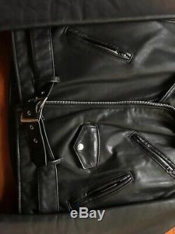 Vintage Schott Perfecto Leather Jacket with Detachable Fur Collar 42 BLUF IML