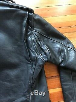 Vintage Schott Perfecto Leather Jacket with Detachable Fur Collar 42 BLUF IML