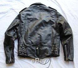 Vintage Schott Perfecto Leather Motorcycle Jacket Coat Size 38 Made in USA