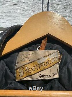 Vintage Schott Perfecto Leather Motorcycle Jacket Size 42 Large 1970s Steerhide