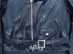 Vintage Schott Perfecto Leather Motorcycle Jacket Size 42 Made in USA Moto Coat