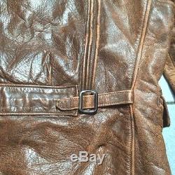 Vintage Sport Horsehide Jacket Mens Leather Motorcycle Jacket Genuine 1950s