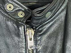 Vintage Steinmark Leather Motorcycle Jacket Zip Out Lining Sz 46 Men's