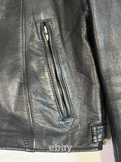 Vintage Steinmark Leather Motorcycle Jacket Zip Out Lining Sz 46 Men's