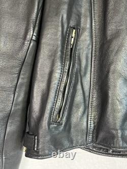 Vintage Steinmark Leather Motorcycle Jacket Zip Out Lining Sz 46 Men's