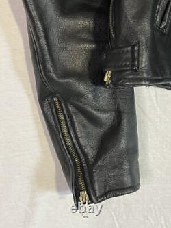 Vintage Steinmark Leather Motorcycle Jacket Zip Out Lining Sz 46 Men's