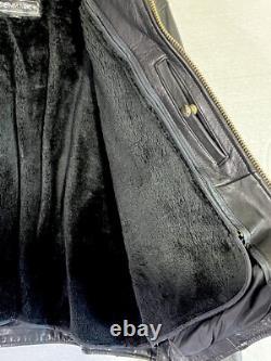 Vintage Steinmark Leather Motorcycle Jacket Zip Out Lining Sz 46 Men's