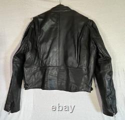 Vintage Steinmark Leather Motorcycle Jacket Zip Out Lining Sz 46 Men's