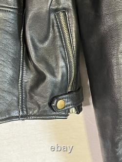 Vintage Steinmark Leather Motorcycle Jacket Zip Out Lining Sz 46 Men's