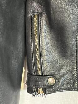 Vintage Steinmark Leather Motorcycle Jacket Zip Out Lining Sz 46 Men's