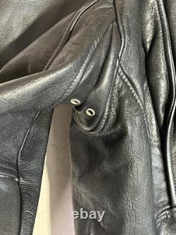 Vintage Steinmark Leather Motorcycle Jacket Zip Out Lining Sz 46 Men's
