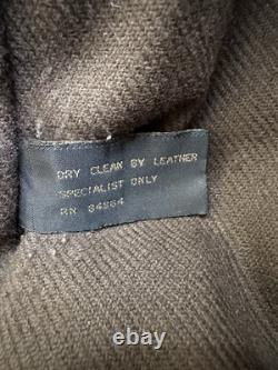 Vintage Structure Brown Leather Mens Bomber Flight Jacket Motorcycle Large XL