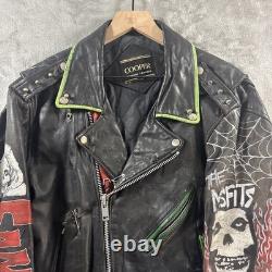 Vintage Studded Leather Jacket Men's M Misfits Sahamin Type O Grunge 90s Motorcy