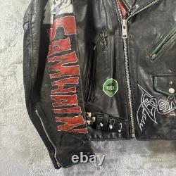 Vintage Studded Leather Jacket Men's M Misfits Sahamin Type O Grunge 90s Motorcy