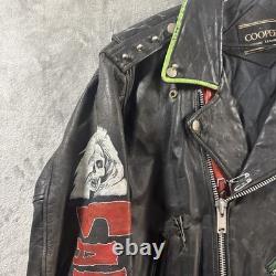 Vintage Studded Leather Jacket Men's M Misfits Sahamin Type O Grunge 90s Motorcy