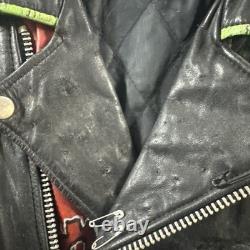 Vintage Studded Leather Jacket Men's M Misfits Sahamin Type O Grunge 90s Motorcy