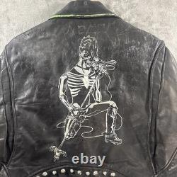 Vintage Studded Leather Jacket Men's M Misfits Sahamin Type O Grunge 90s Motorcy