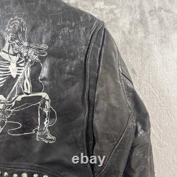 Vintage Studded Leather Jacket Men's M Misfits Sahamin Type O Grunge 90s Motorcy