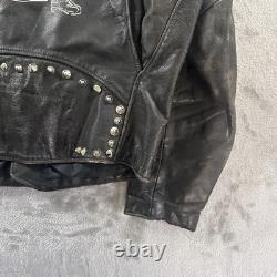 Vintage Studded Leather Jacket Men's M Misfits Sahamin Type O Grunge 90s Motorcy