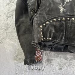 Vintage Studded Leather Jacket Men's M Misfits Sahamin Type O Grunge 90s Motorcy