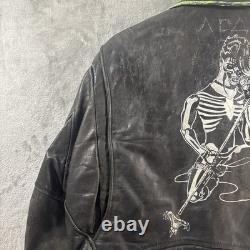 Vintage Studded Leather Jacket Men's M Misfits Sahamin Type O Grunge 90s Motorcy