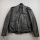 Vintage Superior Jacket Mens Large Black Leather Motorcycle Biker Double Rider