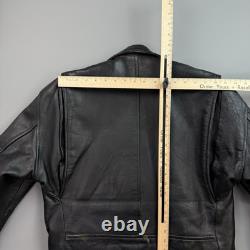Vintage Superior Jacket Mens Large Black Leather Motorcycle Biker Double Rider