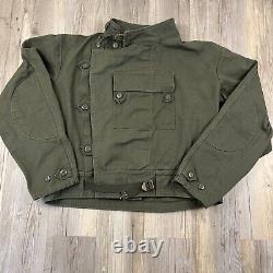 Vintage Swedish 60s Military Jacket Mens Extra Large Tanker Utility Tactical CBV