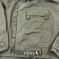 Vintage Swedish 60s Military Jacket Mens Extra Large Tanker Utility Tactical CBV