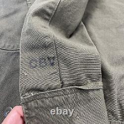 Vintage Swedish 60s Military Jacket Mens Extra Large Tanker Utility Tactical CBV