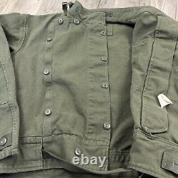 Vintage Swedish 60s Military Jacket Mens Extra Large Tanker Utility Tactical CBV