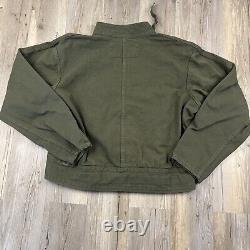 Vintage Swedish 60s Military Jacket Mens Extra Large Tanker Utility Tactical CBV