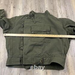Vintage Swedish 60s Military Jacket Mens Extra Large Tanker Utility Tactical CBV