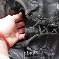 Vintage Taubers Leather Shirt Mens Medium Horse California Moto Bluf Jacket 50s